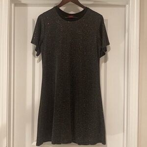 NWOT!! Rock & Roll - Size L - Flutter Sleeve Knot Metallic Dress